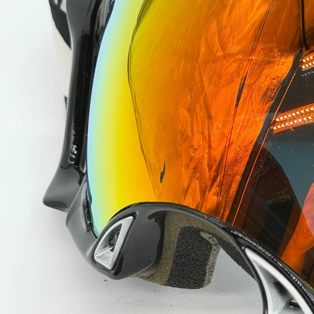 Oakley Splice Snow Goggles Black Frame Fire Iridium Polarized Lens Ski Snowboard
